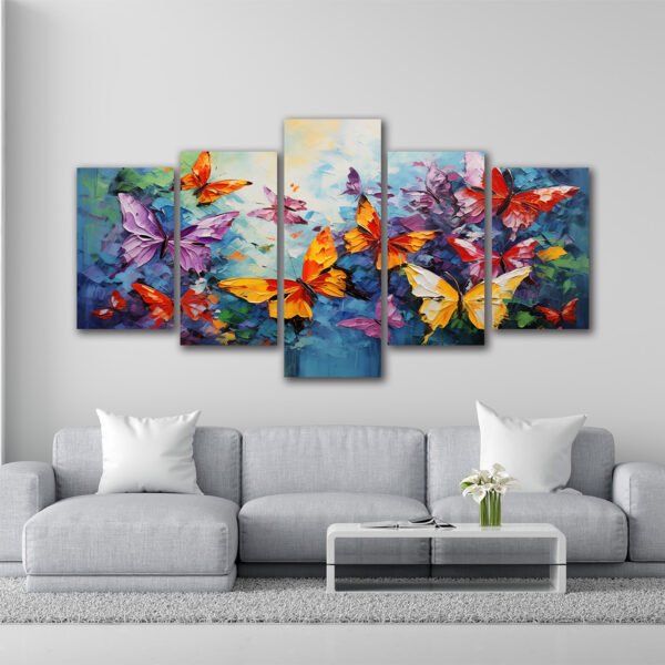 Tablou Canvas 5 Piese -  Butterfly Symphony - Detaliu Tablou Canvas nr. 31506