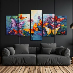 Tablou Canvas 5 Piese -  Butterfly Symphony - Detaliu Tablou Canvas nr. 31505
