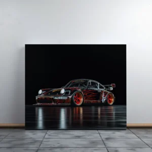 Tablou Canvas Porsche RWB Custom Flames - Detaliu Tablou Canvas nr. 24516