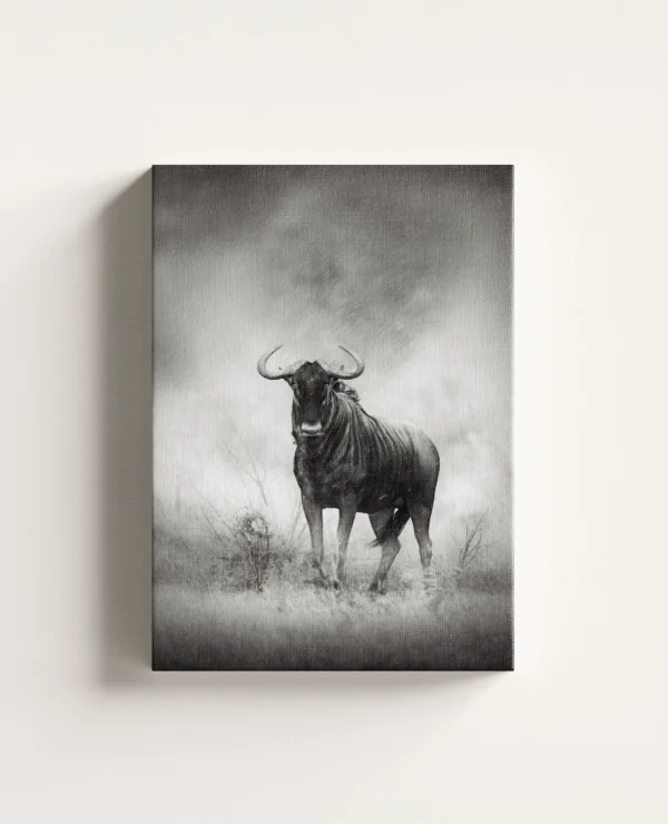 Tablou Canvas Gnu în Furtună