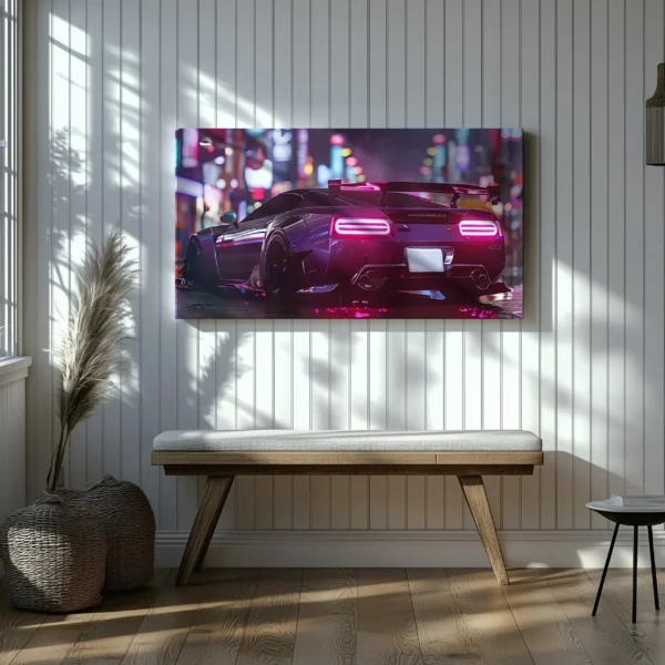 Tablou Canvas Mazda RX-7 Cyberpunk - Detaliu Tablou Canvas nr. 26503