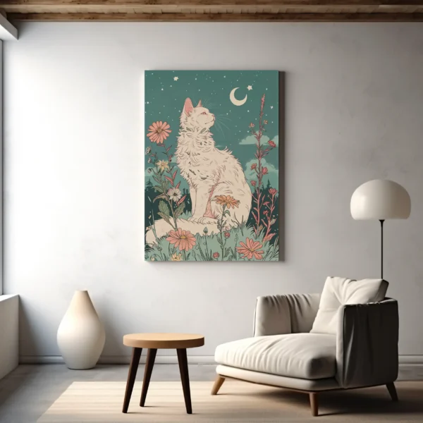 Tablou Canvas Pisică Albă - Detaliu Tablou Canvas nr. 26686