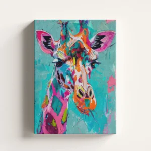 Tablou Canvas Girafa Cromatică