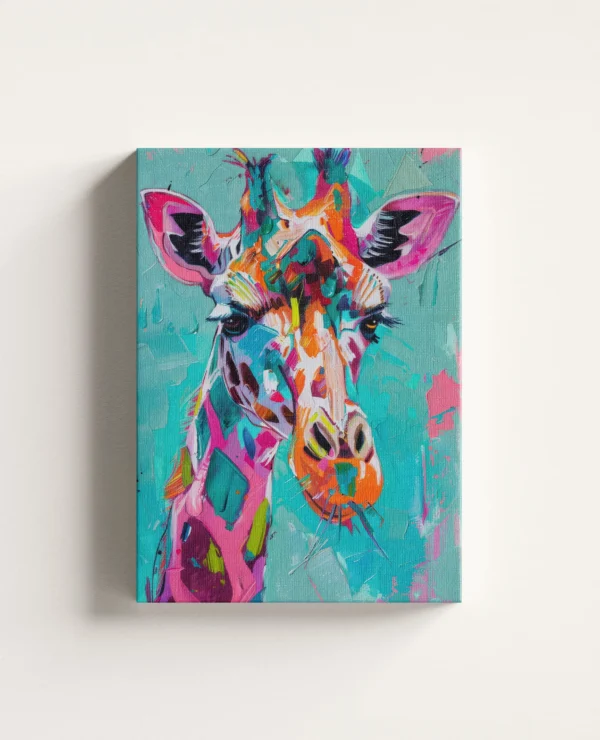 Tablou Canvas Girafa Cromatică