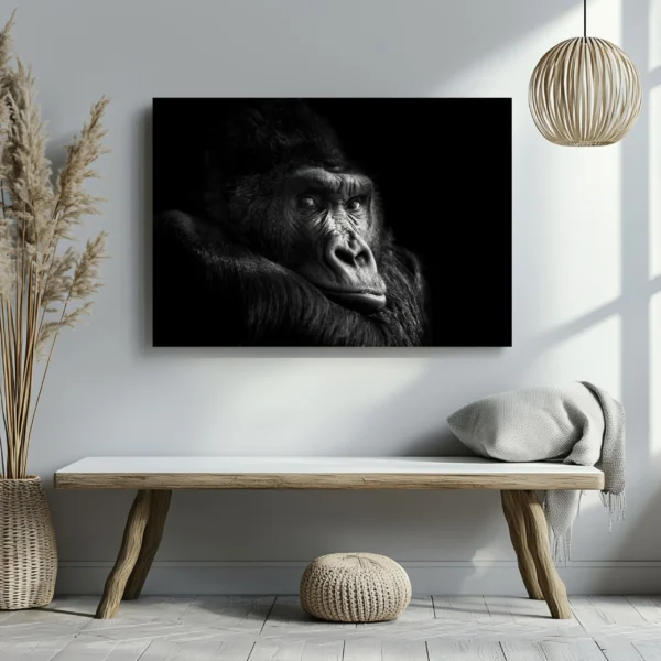 Tablou Canvas Gorila Gânditoare - Detaliu Tablou Canvas nr. 28189