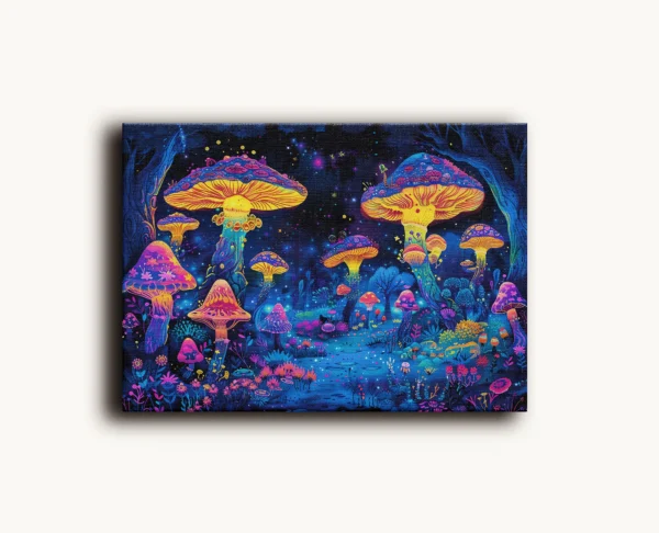 Tablou Canvas Neon Shroom - Detaliu Tablou Canvas nr. 20137