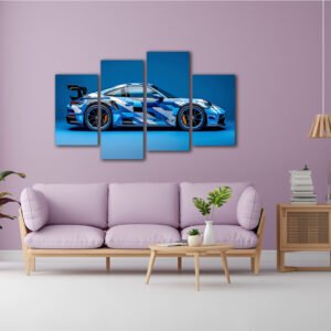 Tablou Canvas 4 Piese - Porsche 911 GT3 - Detaliu Tablou Canvas nr. 31477