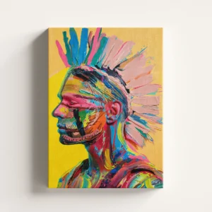Tablou Canvas Războinic Tribal