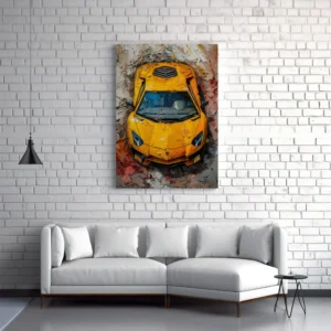 Tablou Canvas Lamborghini Aventador Galben - Detaliu Tablou Canvas nr. 25158