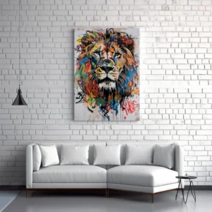 Tablou Canvas Regele Junglei Graffiti - Detaliu Tablou Canvas nr. 29116