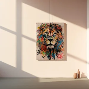 Tablou Canvas Regele Junglei Graffiti - Detaliu Tablou Canvas nr. 29117