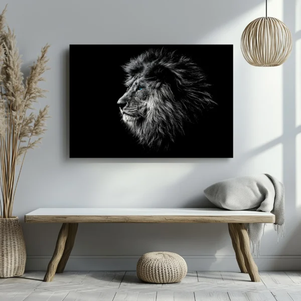 Tablou Canvas Leu cu Ochi Albaștri - Detaliu Tablou Canvas nr. 27958