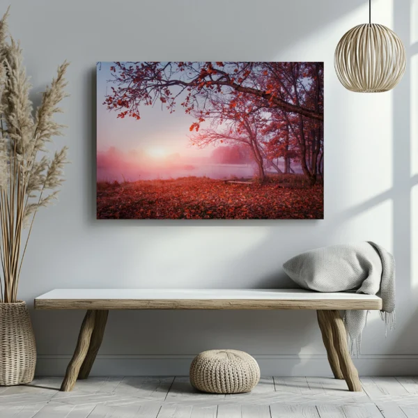 Tablou Canvas Răsărit Auriu de Toamnă - Detaliu Tablou Canvas nr. 22303