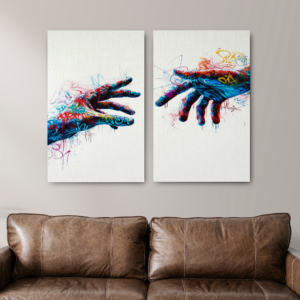 Tablou Canvas 2 Piese - Atingerea Urbană - Detaliu Tablou Canvas nr. 31427