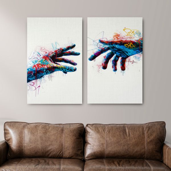 Tablou Canvas 2 Piese - Atingerea Urbană - Detaliu Tablou Canvas nr. 31427
