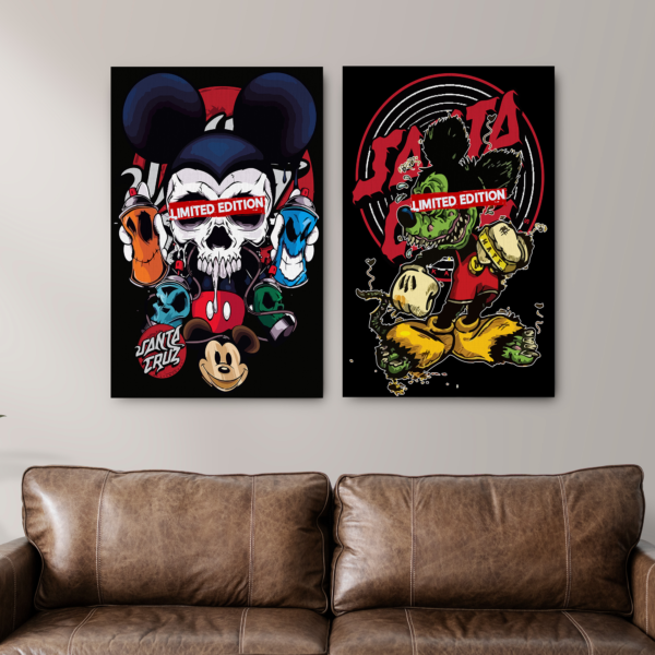 Tablou Canvas 2 Piese - Mickey Zombie Limited Edition - Detaliu Tablou Canvas nr. 31419