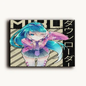 Tablou Canvas Hatsune Miku – Miku Downloader - Detaliu Tablou Canvas nr. 18367