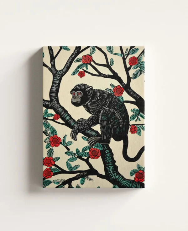 Tablou Canvas Maimuță Neagră