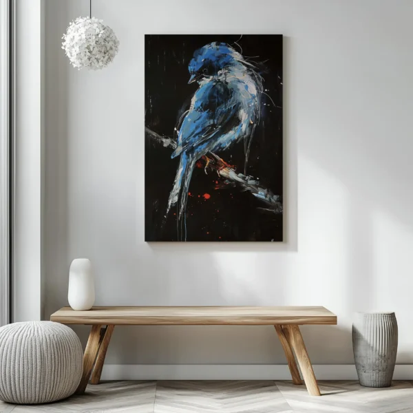 Tablou Canvas Păsărică Albastră - Detaliu Tablou Canvas nr. 26607