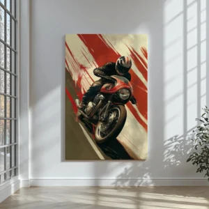 Tablou Canvas Cafe Racer Roșie - Detaliu Tablou Canvas nr. 25192