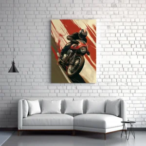 Tablou Canvas Cafe Racer Roșie - Detaliu Tablou Canvas nr. 25191