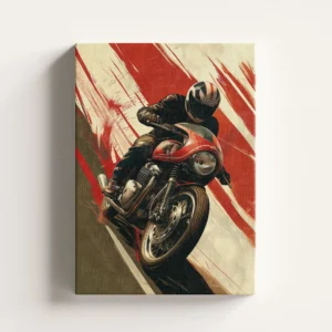 Tablou Canvas Cafe Racer Roșie