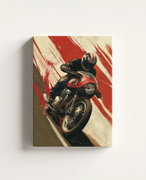 Tablou Canvas Cafe Racer Roșie