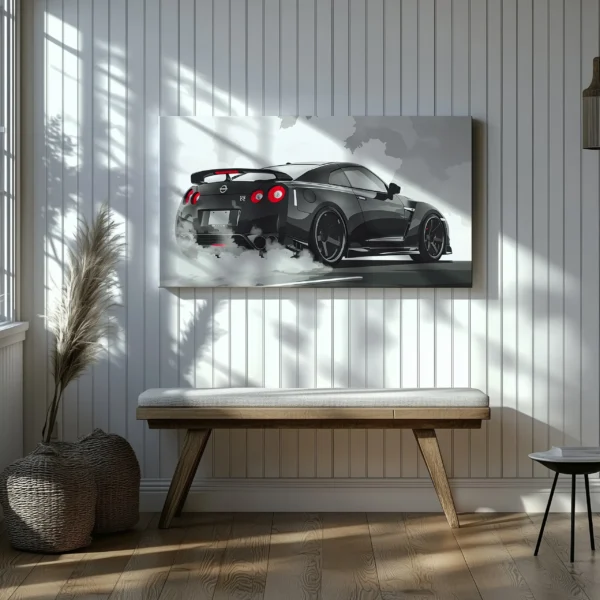 Tablou Canvas Nissan GT-R R35 'Godzilla' - Detaliu Tablou Canvas nr. 26305