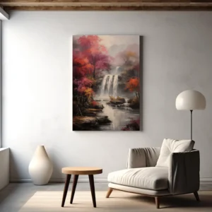 Tablou Canvas Cascadă Roșiatică - Detaliu Tablou Canvas nr. 23009