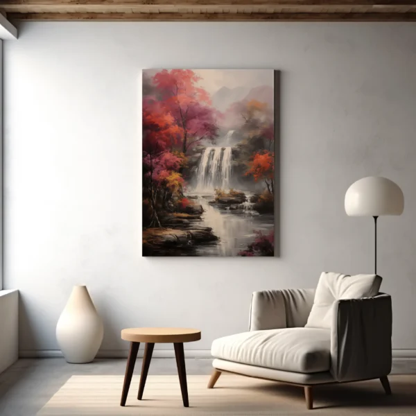 Tablou Canvas Cascadă Roșiatică - Detaliu Tablou Canvas nr. 23009