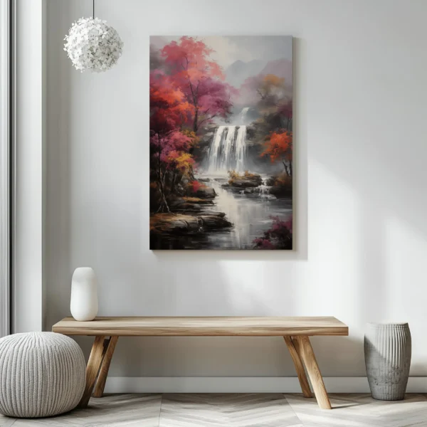 Tablou Canvas Cascadă Roșiatică - Detaliu Tablou Canvas nr. 23008