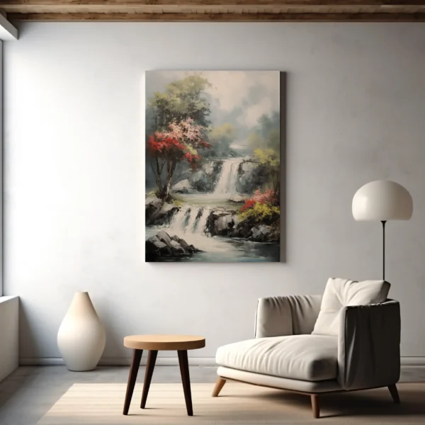 Tablou Canvas Cascada din Padure - Detaliu Tablou Canvas nr. 22868