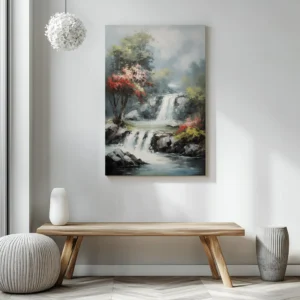 Tablou Canvas Cascada din Padure - Detaliu Tablou Canvas nr. 22867