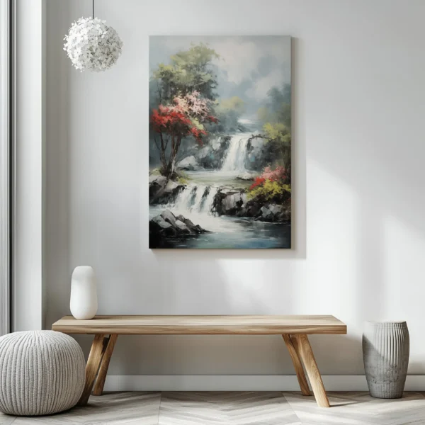 Tablou Canvas Cascada din Padure - Detaliu Tablou Canvas nr. 22867