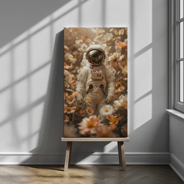 Tablou Canvas Astronautul dintre Flori - Detaliu Tablou Canvas nr. 21259
