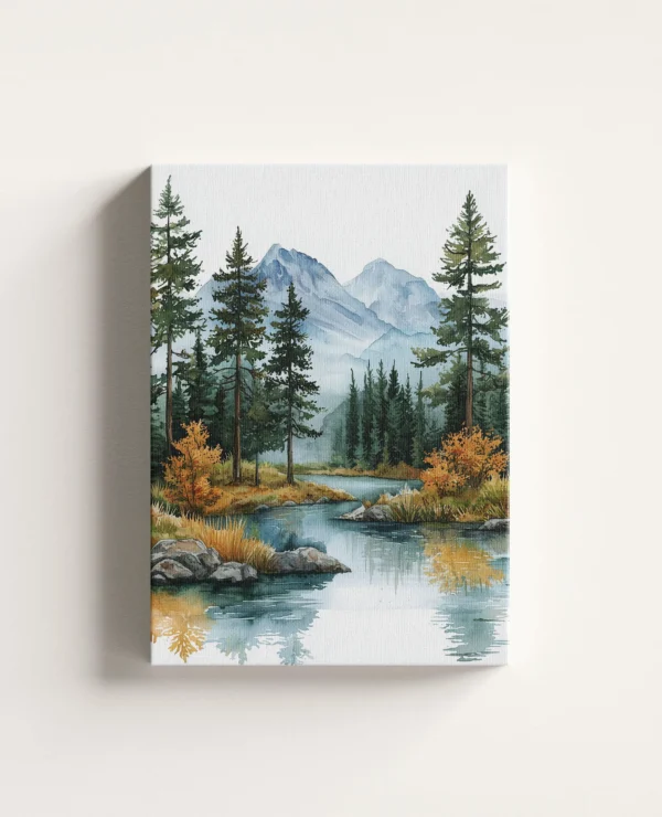 Tablou Canvas Râu Alpin