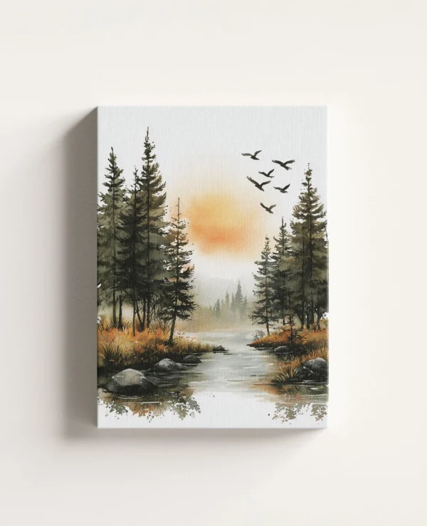 Tablou Canvas Pasari in Amurg