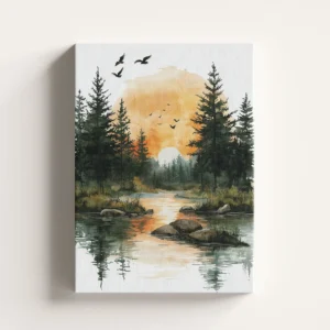 Tablou Canvas Apus Portocaliu
