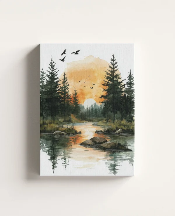 Tablou Canvas Apus Portocaliu