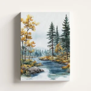 Tablou Canvas Pădurea Aurie de Toamnă