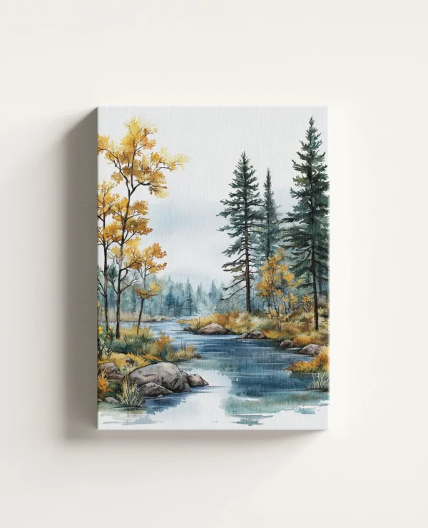 Tablou Canvas Pădurea Aurie de Toamnă