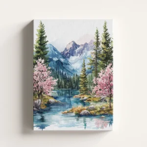 Tablou Canvas Peisaj Montan de Primăvară