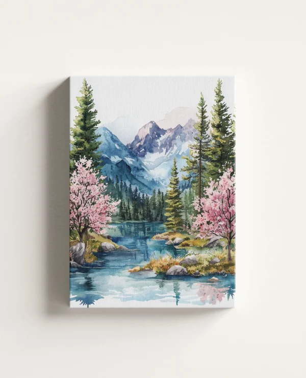 Tablou Canvas Peisaj Montan de Primăvară