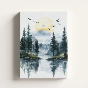 Tablou Canvas Pădure de Conifere