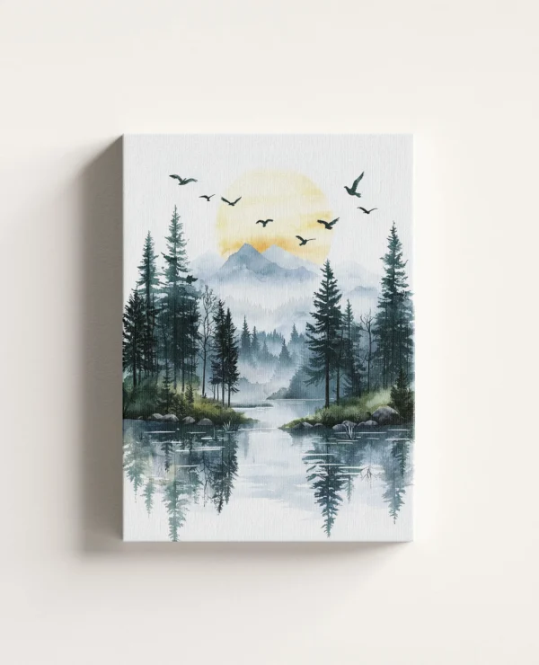 Tablou Canvas Pădure de Conifere
