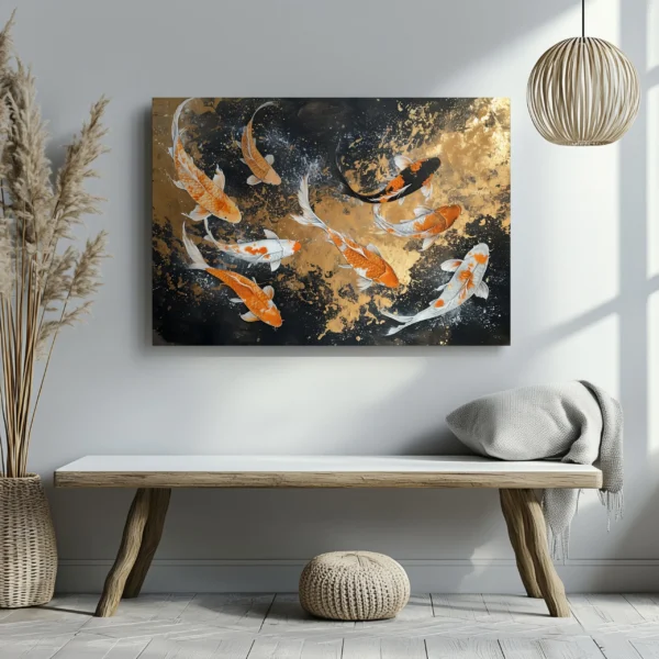 Tablou Canvas Pești Koi - Detaliu Tablou Canvas nr. 26539