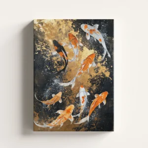 Tablou Canvas Pești Koi