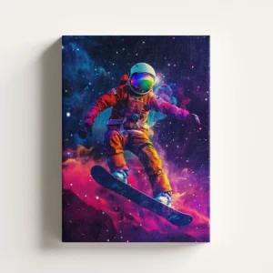 Tablou Canvas Snowboarderul Galactic