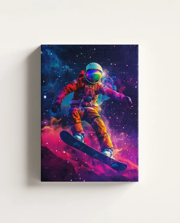 Tablou Canvas Snowboarderul Galactic