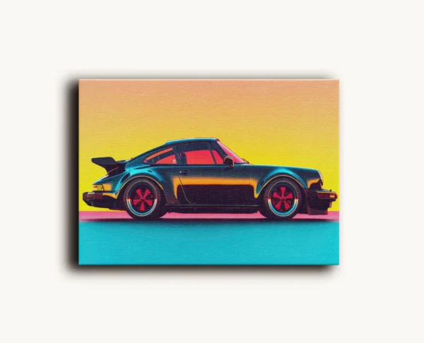 Tablou Canvas Porsche Synthwave Retro